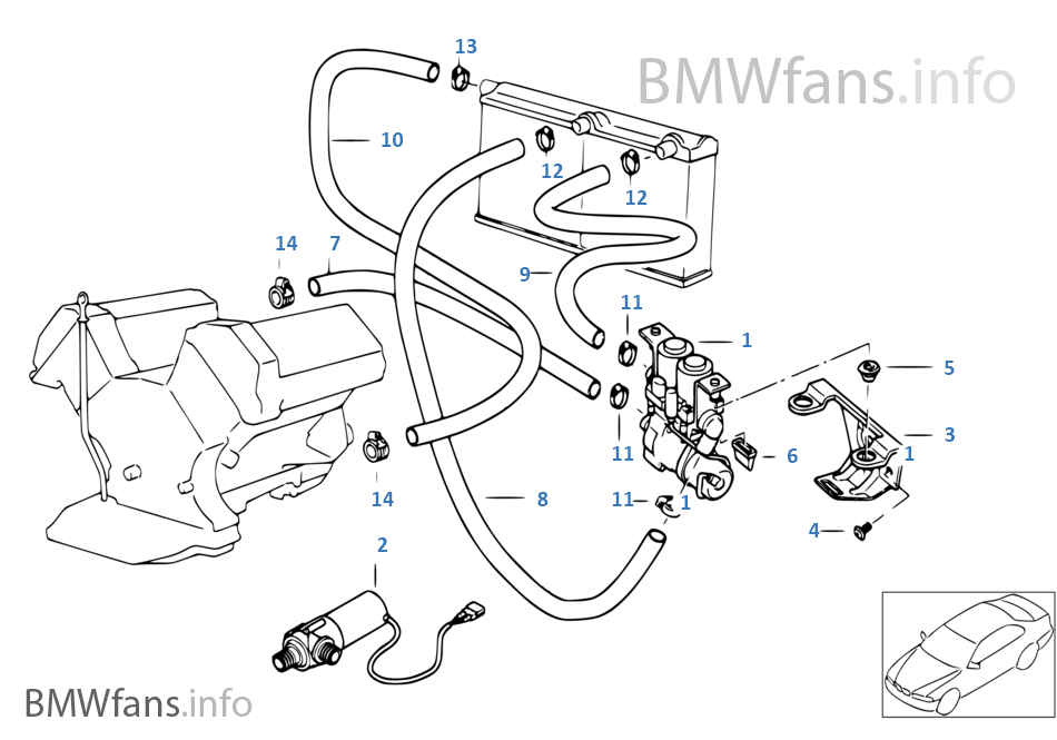 1996 BMW 740 IL - Water Valve