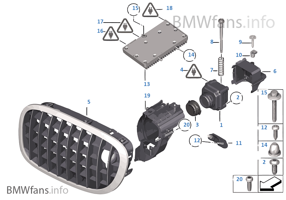 Night vision camera BMW 7' F01 730d N57 Europe
