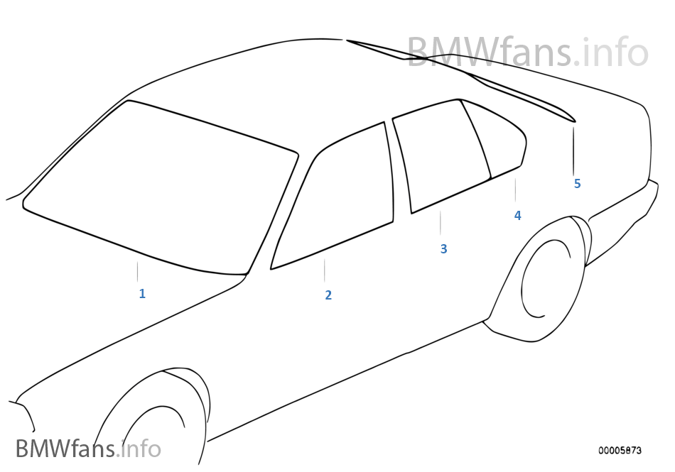 Glazing BMW 3' E30 325ix M20 USA