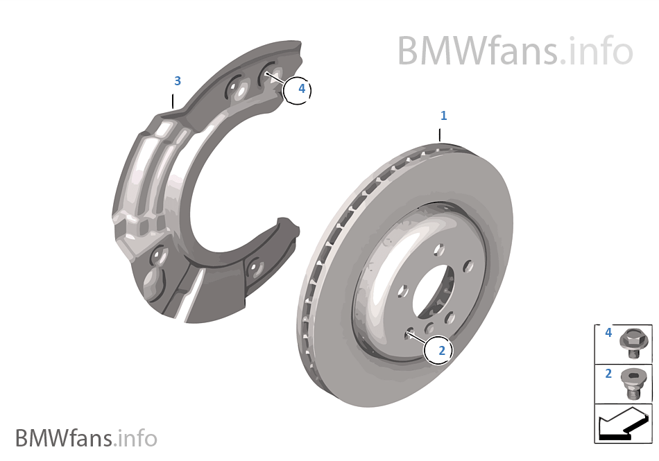 Front brake / brake disc BMW 5' F10 530d N57 Europe