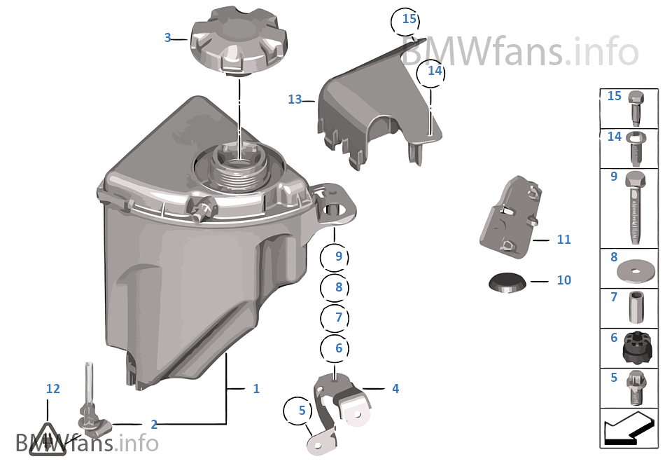 Expansion tank BMW 6' F06 GC 640iX N55 USA