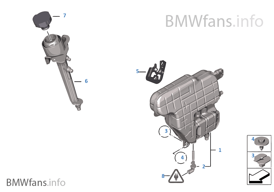 Expansion tank BMW 5' F10 523i N53 Europe