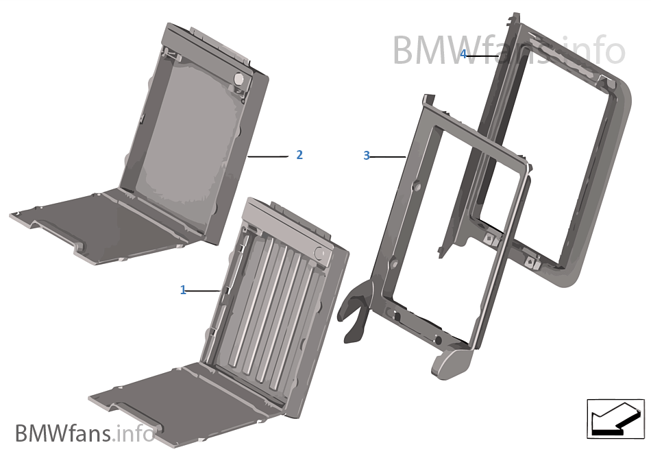 Rear seat ski bag BMW 5' F10 520d N47N Europe