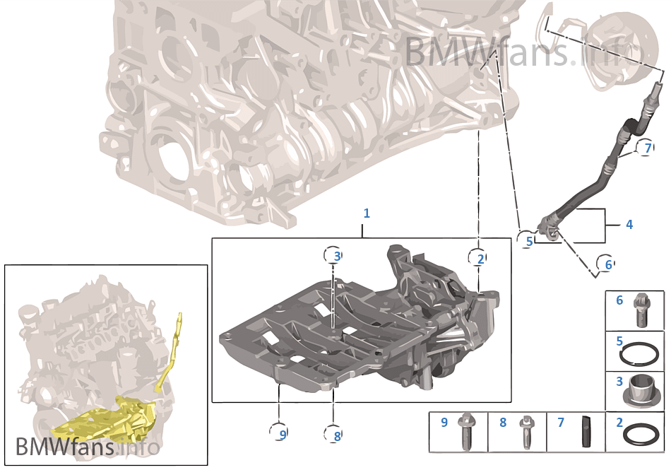 Vacuum pump with tubes | BMW 5' E60 LCI 520d N47 Europe