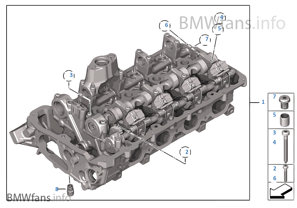 Cylinder Head BMW 6' F13 M6 S63N USA