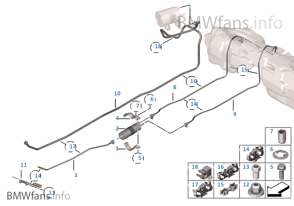 Kraftstoffleitung / Kraftstofffilter BMW 1' F20 116i N13 Europa