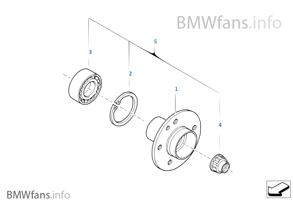 Side shaft/wheel bearings BMW 3' E36 320i M52 Europe