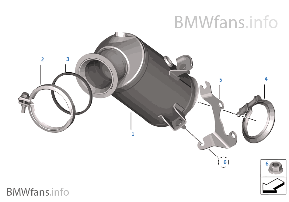 Engineside catalytic converter BMW 2' F22 M235i N55 USA