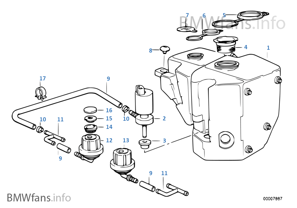 Headlight cleaning system BMW 8' E31 850Ci M70 Europe