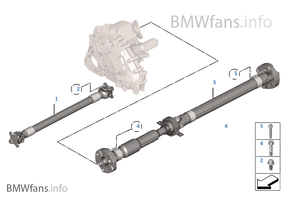 Drive shaft, 4wheel BMW 3' E91 330xd M57N2 Europe