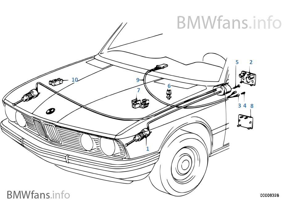 Headlight aim control BMW 5' E28 M5 S38 Europe