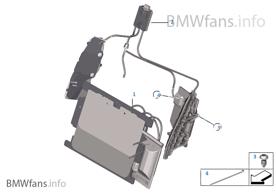 Seat, front, lumbar BMW 4' F83 M4 M4 S55 Europe
