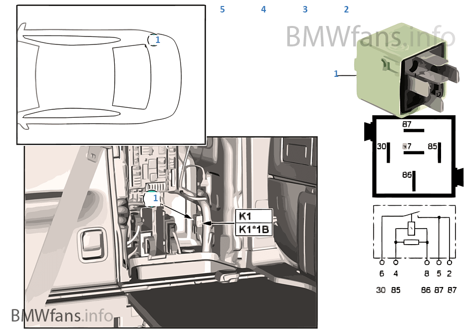 Relay, compressor for air suspension K1 BMW X5 F15 X5 50iX N63N USA