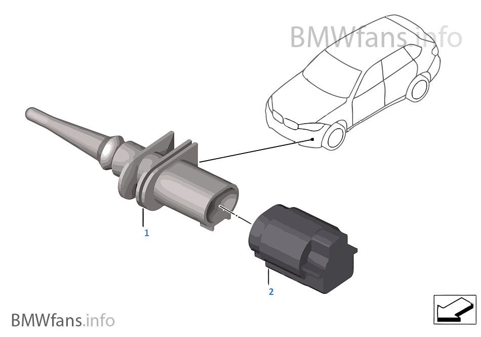 Temperature sensor BMW X5 F15 X5 M50dX N57X Europe