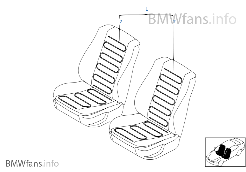 Installing set heated seat front BMW 5' E34 525td M51 Europe