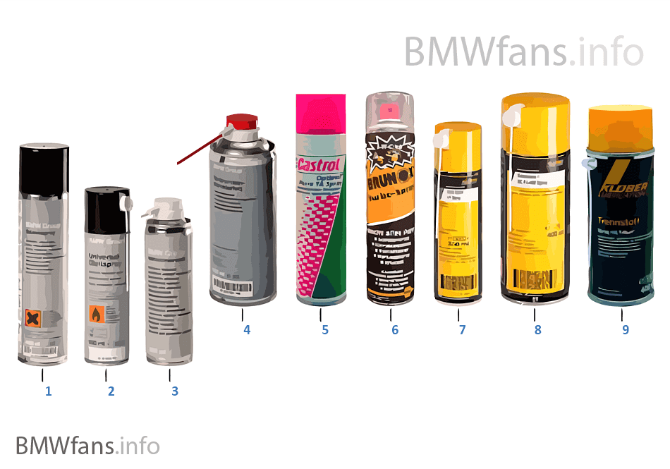 Lubricant BMW — Aerosol BMW Accessories Catalog