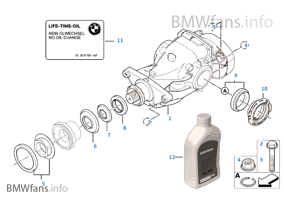 Differentialdrive/output BMW X5 E70 LCI X5 30dX N57 Europe