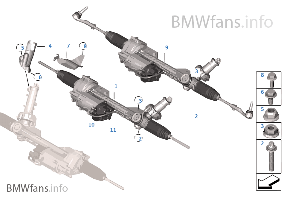 Electrical steering BMW 3' F30 LCI 320dX B47 Europe