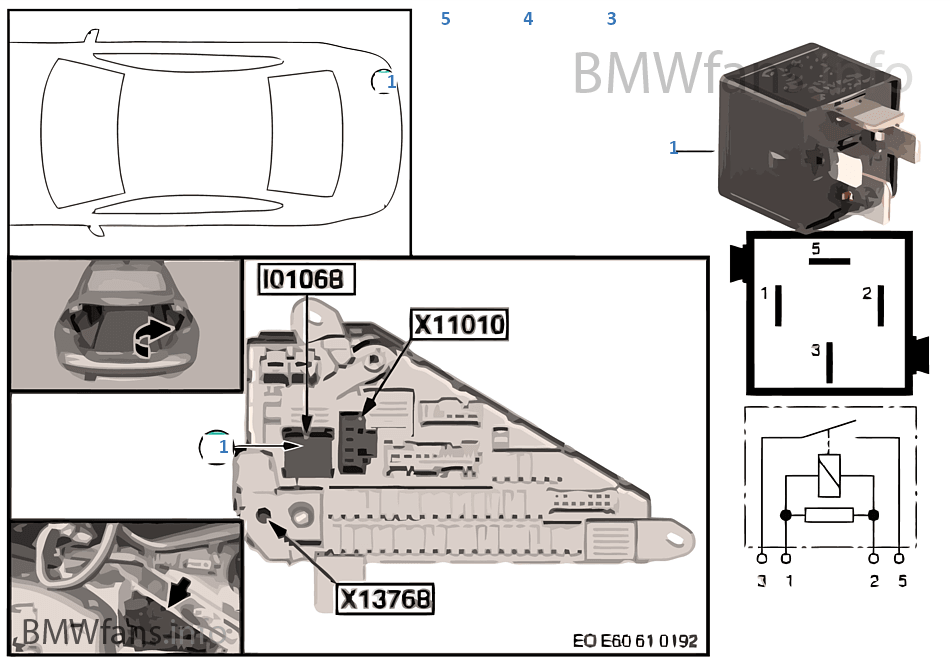 Bmw E60 530d Izzitó Relé Cars
