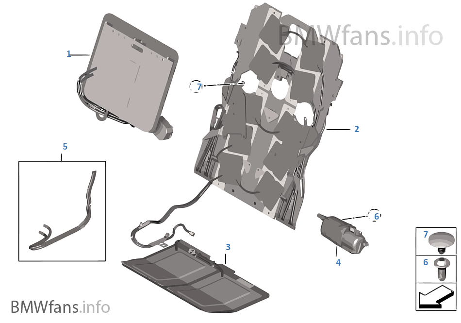 Seat, front, lumbar supportmassage BMW 7' G11 730dX B57 Europe