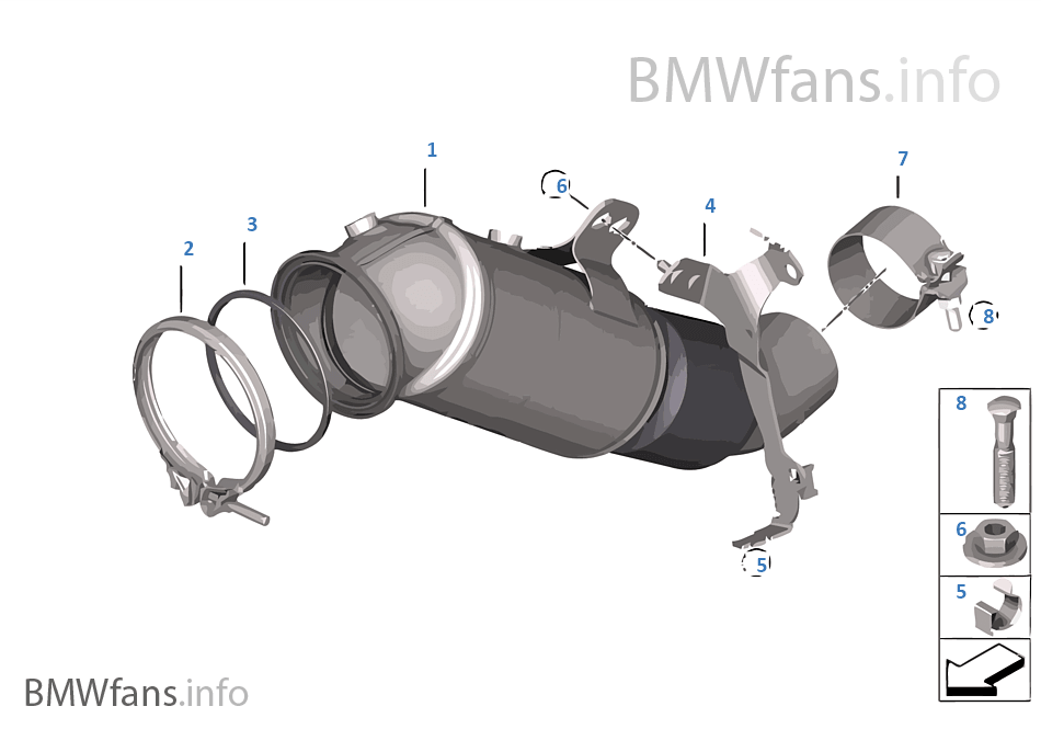 Engineside catalytic converter BMW 3' F31 LCI 340i B58 Europe