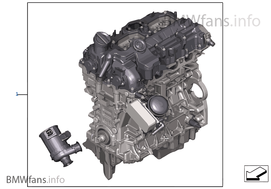 Short Engine BMW X1 E84 X1 16i N20 Europe