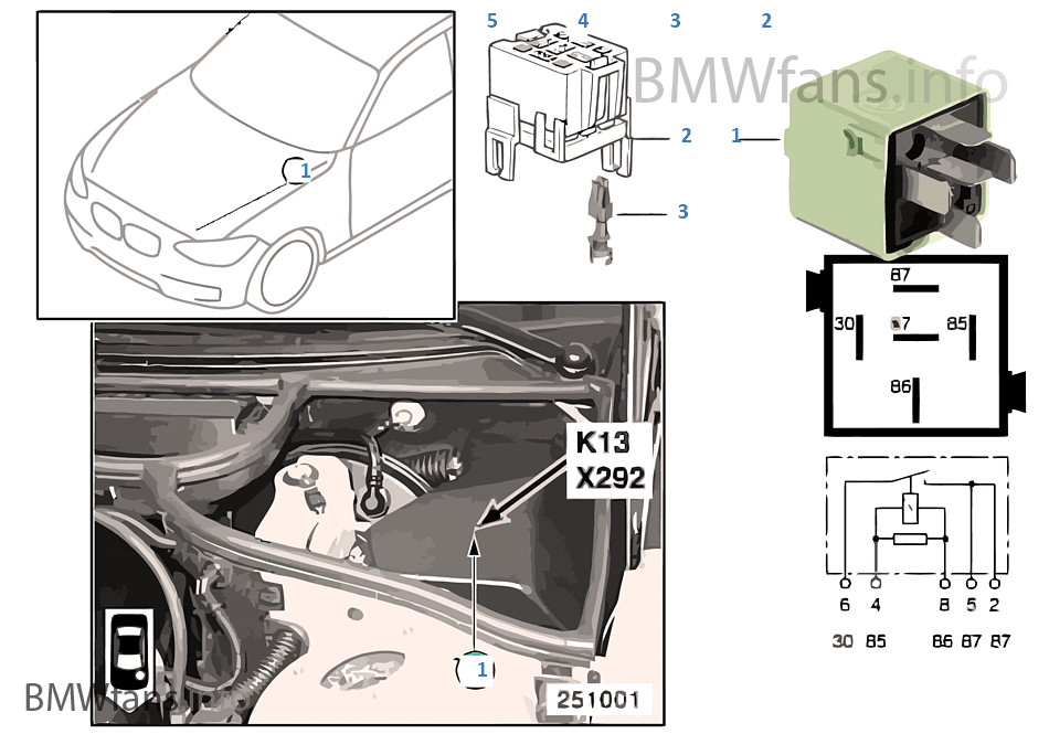 Relay For Heated Rear Window K13 Bmw 3 E46 316ti N42 Europe