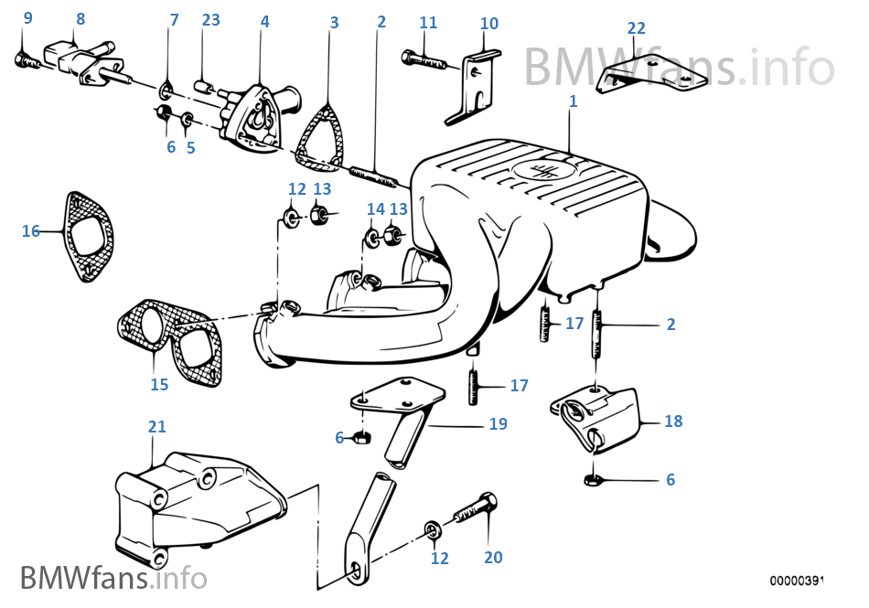 Intake manifold system BMW 3' E30 318i M10 Europe
