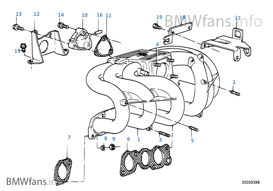 Intake manifold system BMW 3' E30 320i M20 Europe