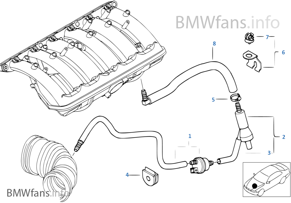 Vacuum control — engine | BMW 3' E46 328i M52 USA
