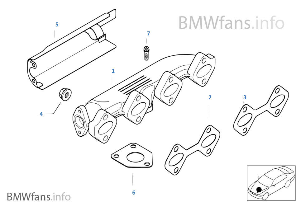 Exhaust manifoldagr BMW 3' E46 320d M47 Europe