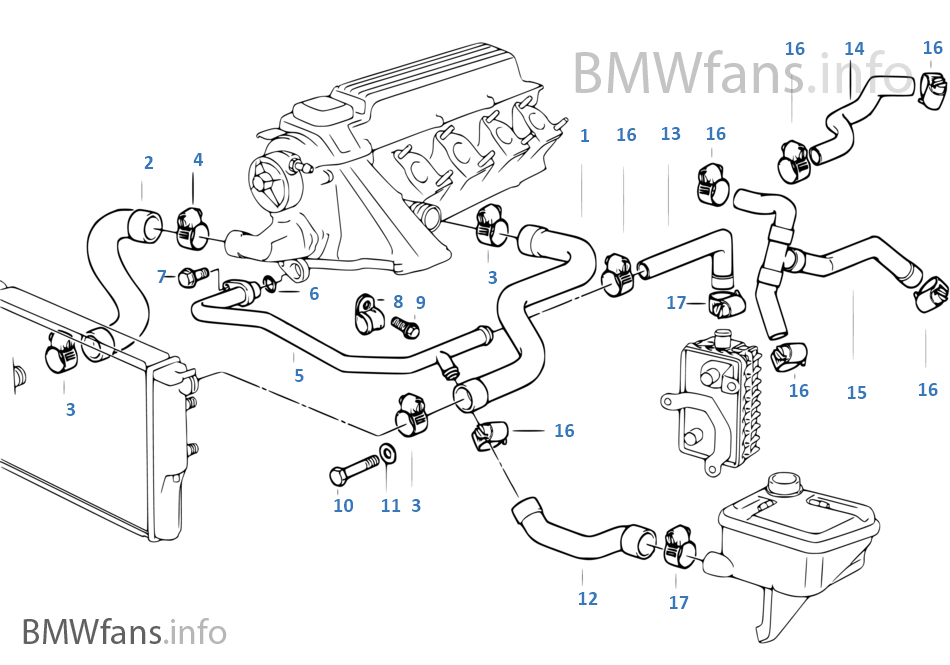 Bmw E36 318 Tds Vízpumpa Rajz