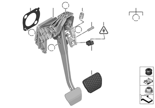 Acceleration/accelerator pedal module | BMW 5' F07 GT 535i N55 Europe