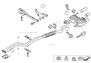 Exhaust system | BMW 3' E90 LCI 325i N52N Europe