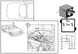 Relay for fuel pump K6301 | BMW 3' E36 325i M50 Europe