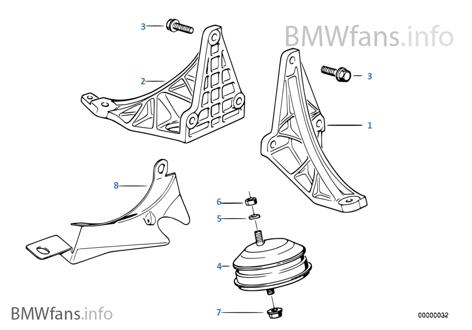 Engine Suspension / Damper | BMW 8' E31 850Ci M70 Europe