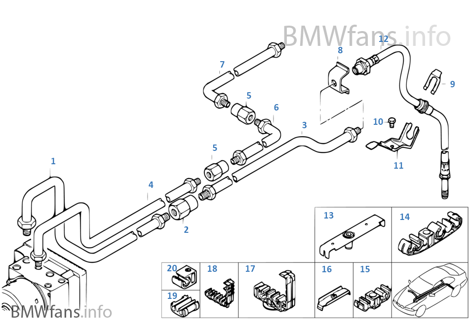Bmw e46 rear brake pipes