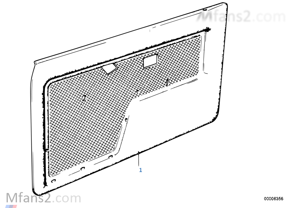 Door trim panel, front BMW 3' E30 M3 S14 Europe
