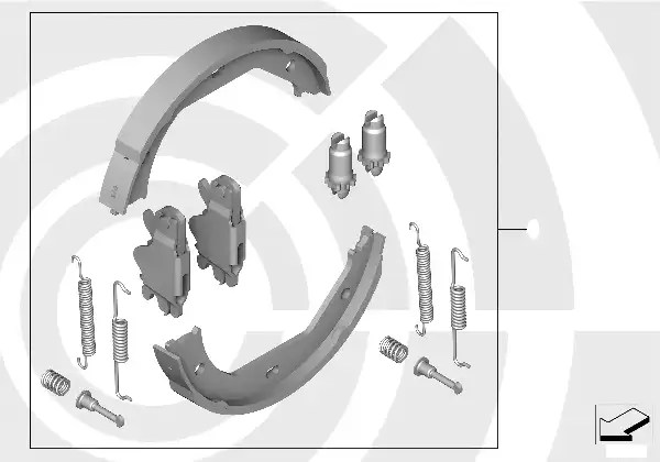 Parking brake/brake shoes | BMW 3' E90 M3 S65 Europe