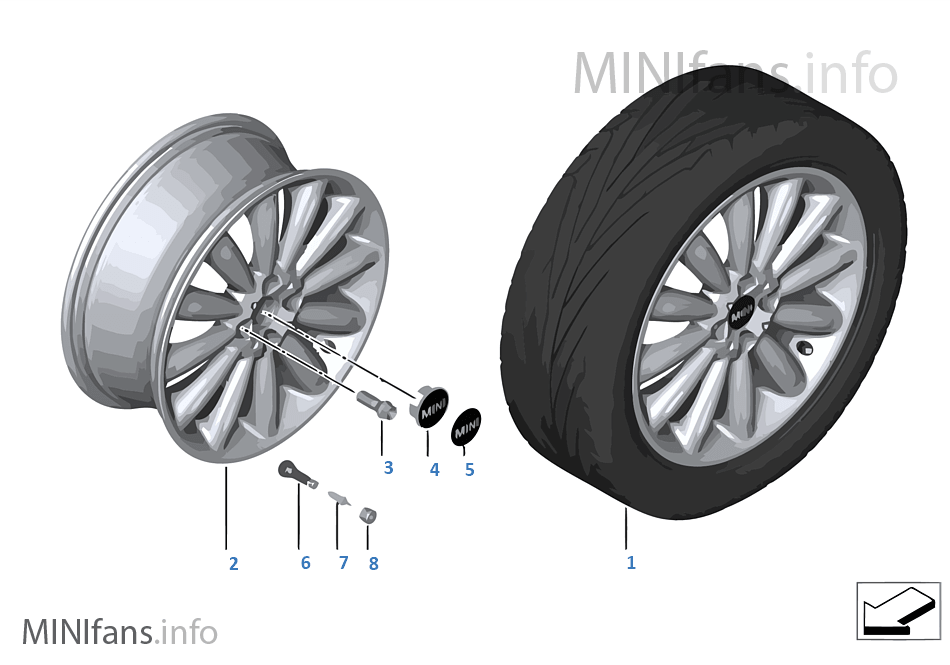 MINI LMホイール Infinite Stream Spoke116 Mini MINI R56 Cooper S N14 ヨーロッパ