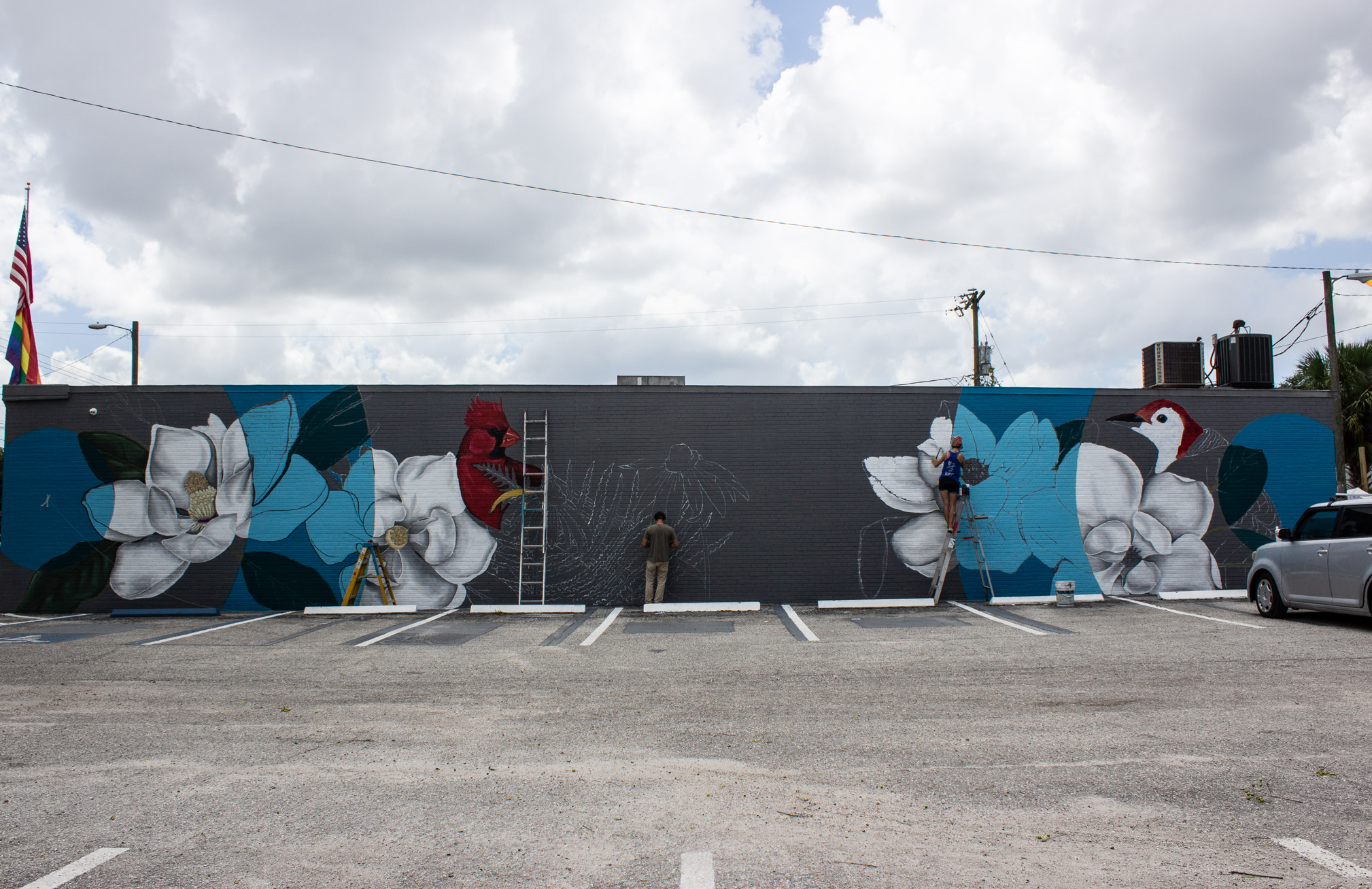 Tampa Heights Community Mural Illsol Florida based graffiti muralist
