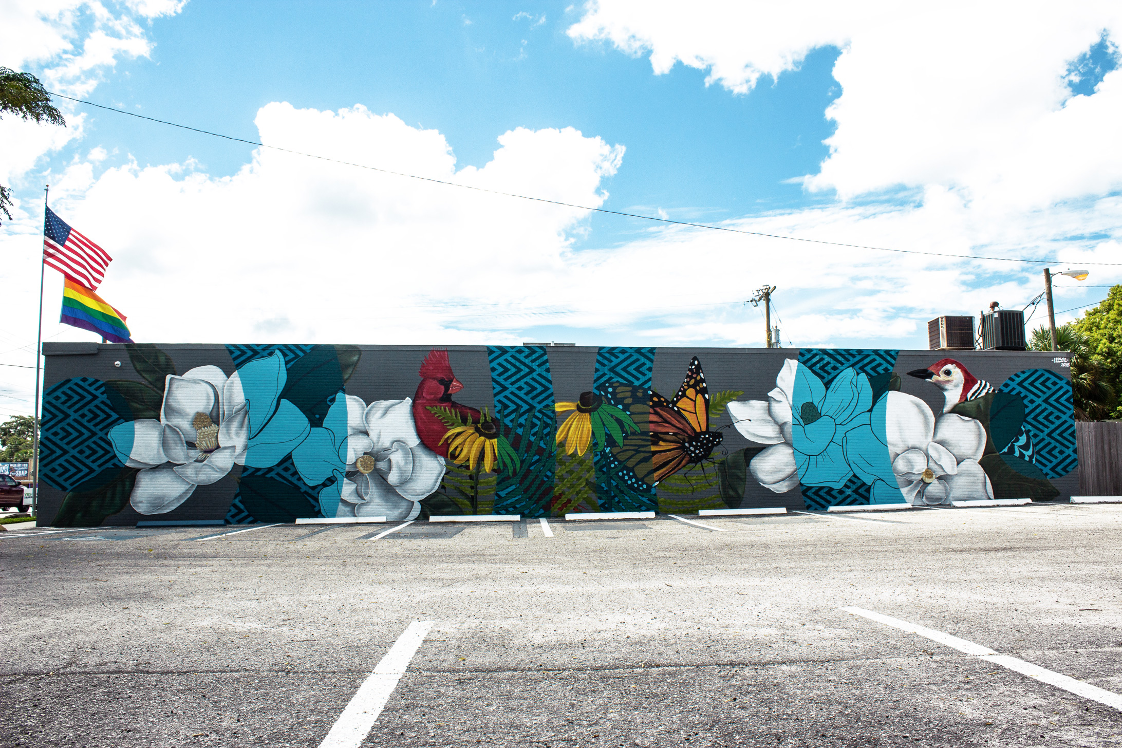Tampa Heights Community Mural Illsol Florida based graffiti muralist