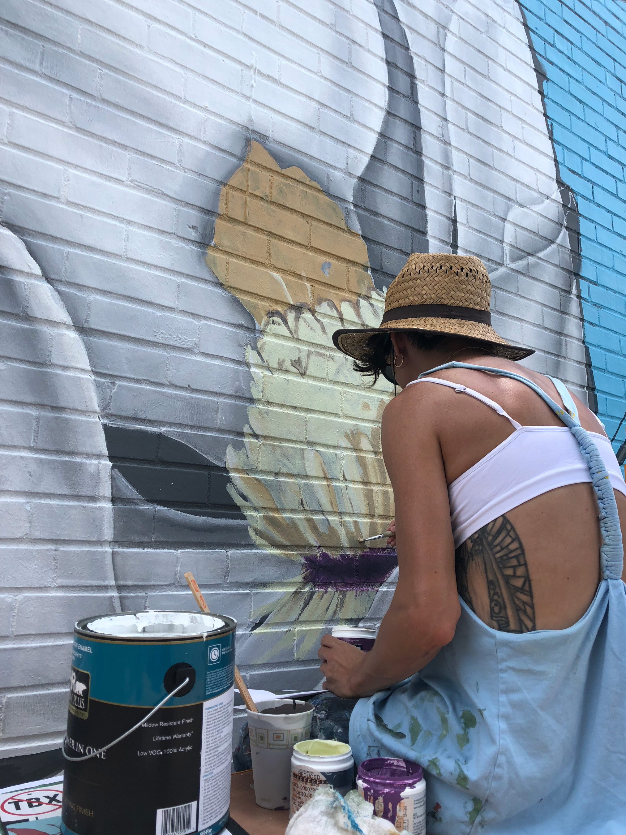 Tampa Heights Community Mural Illsol Florida based graffiti muralist