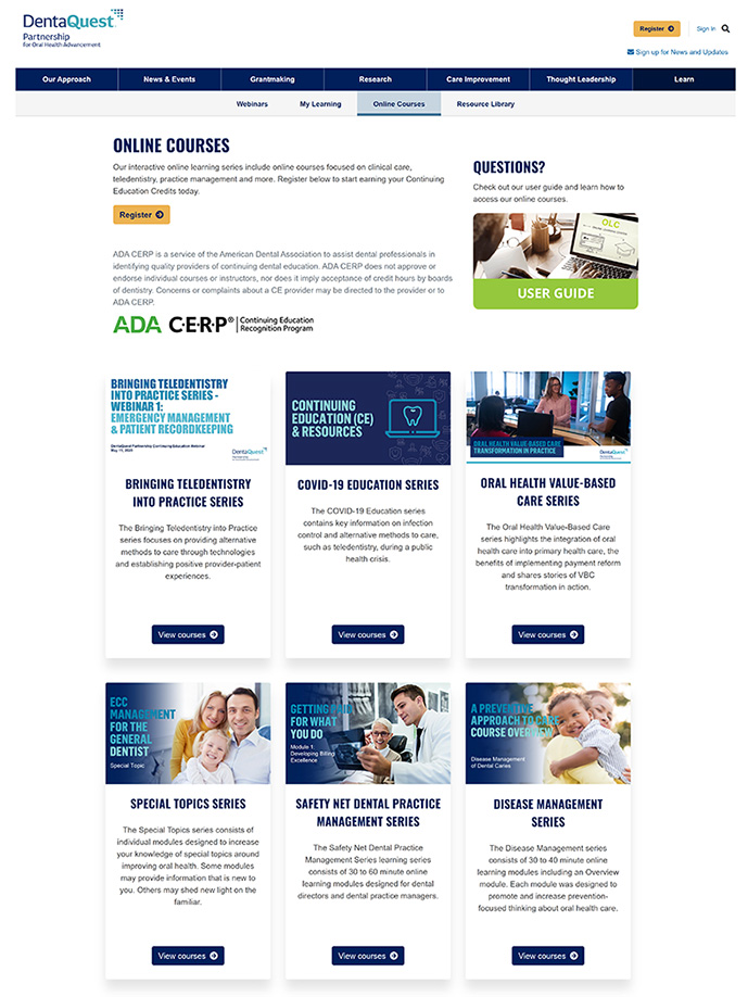 DentaQuest eLearning Development for Dental Practitioners