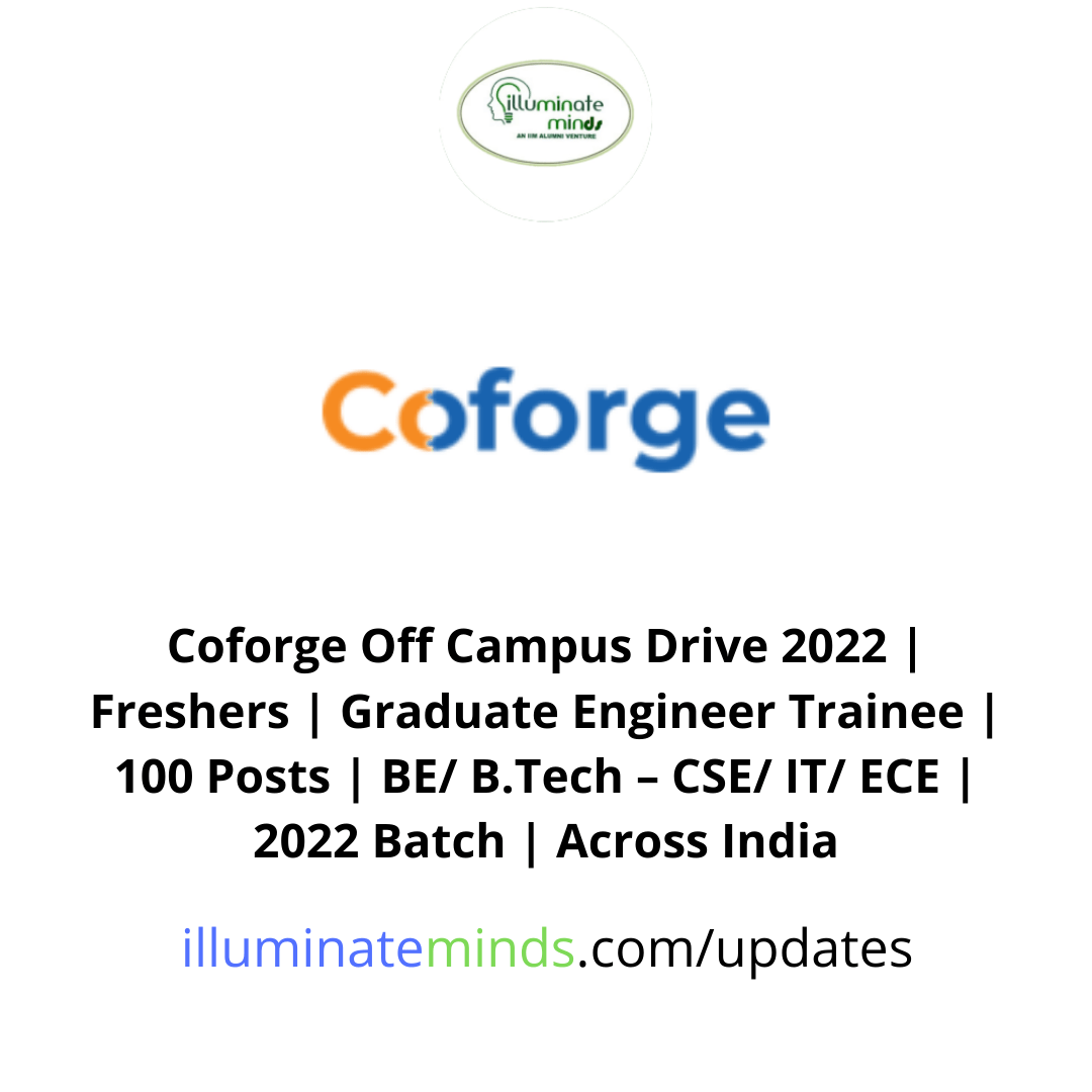 Off Campus Drive 2022 Freshers Graduate Engineer Trainee