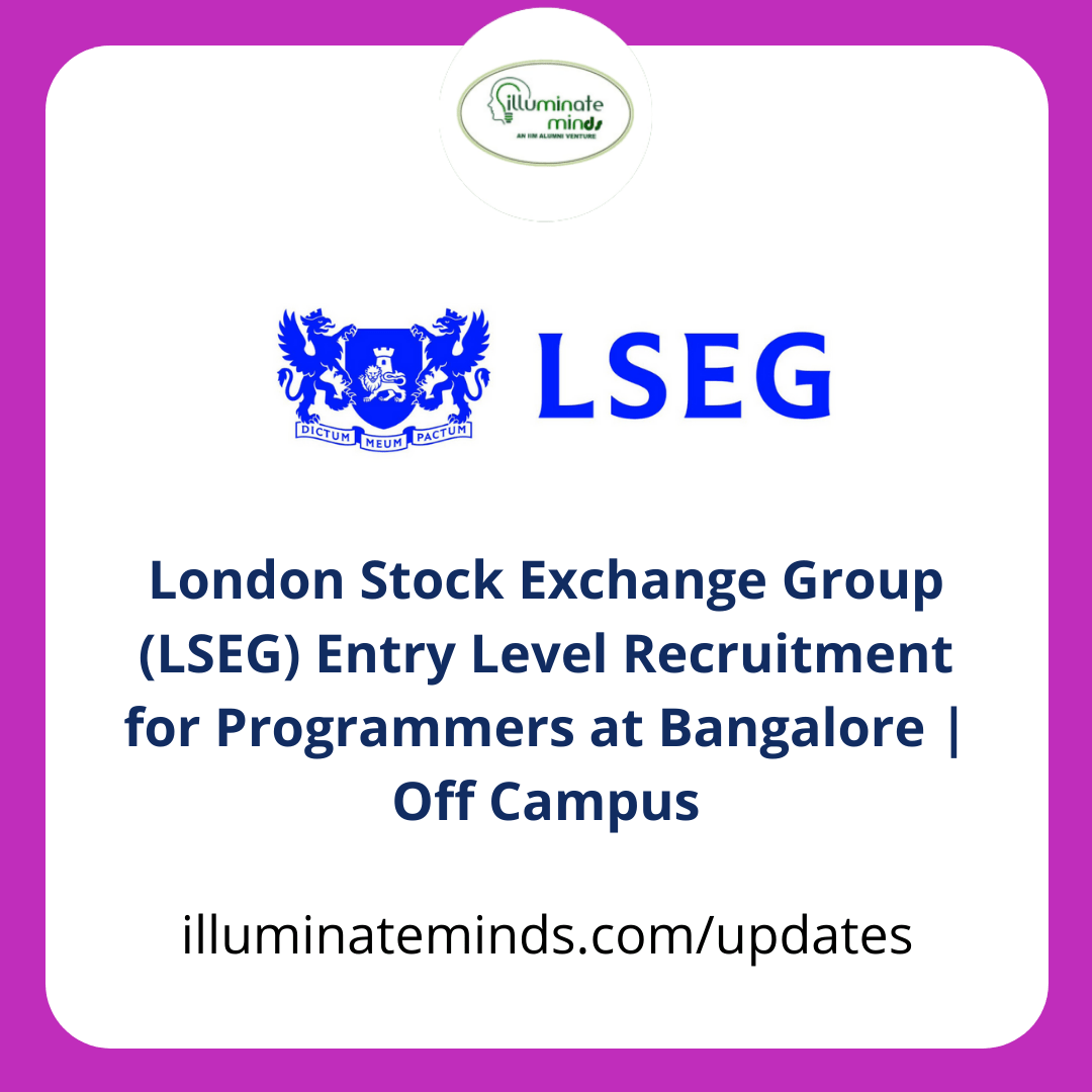 London Stock Exchange Group (LSEG) Entry Level Recruitment