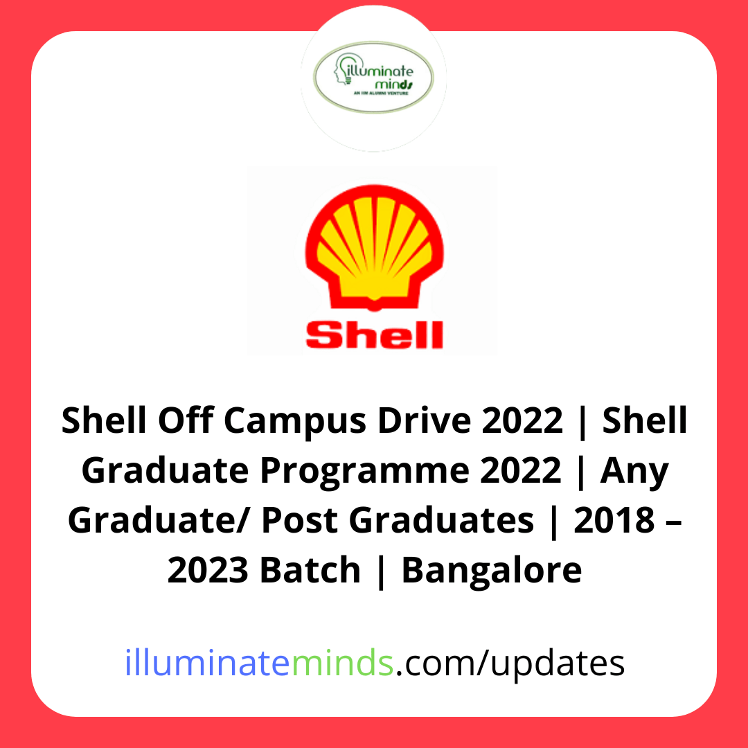 Shell Off Campus Drive 2022 Shell Graduate Programme 2022 Any