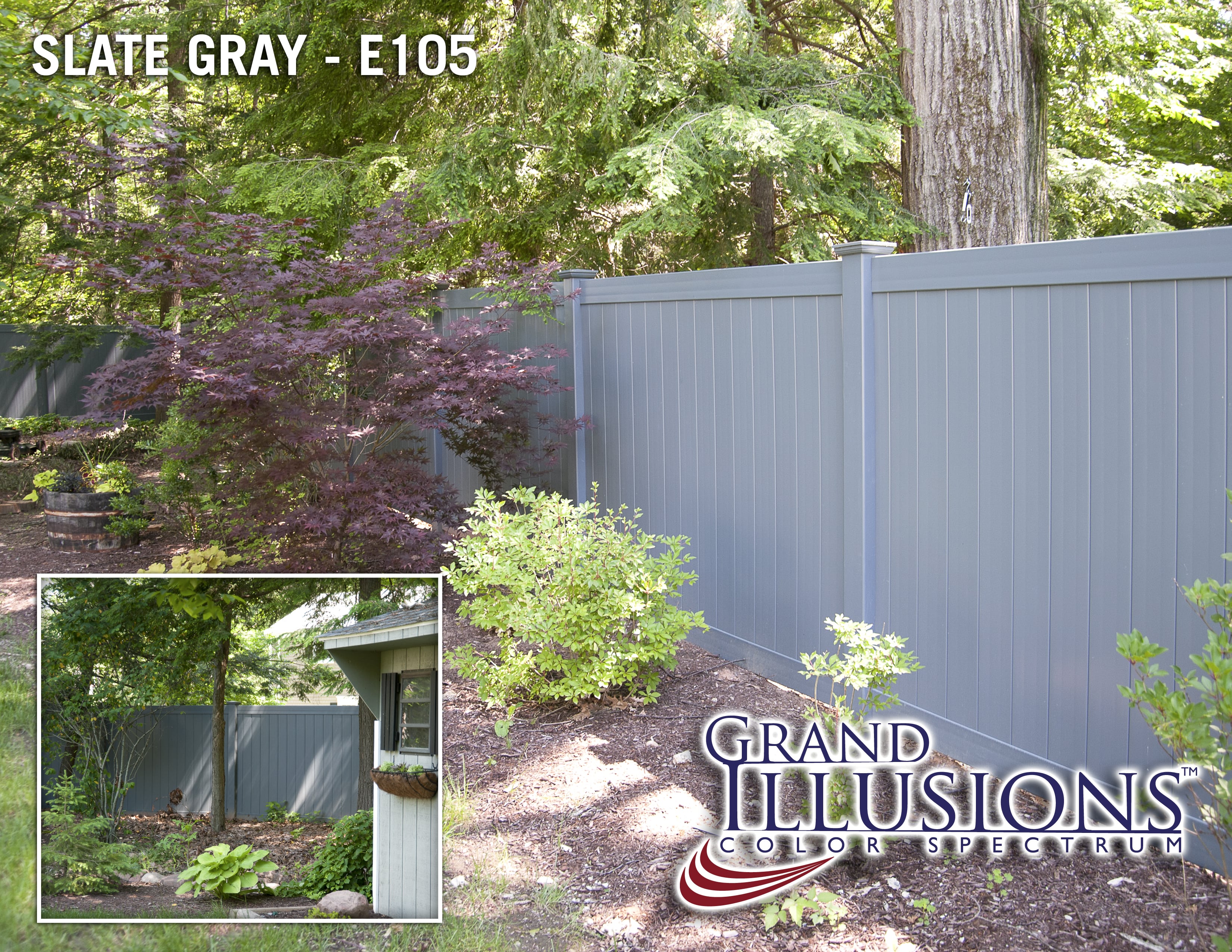 Where can I get a neutral colored or gray vinyl fence? Illusions