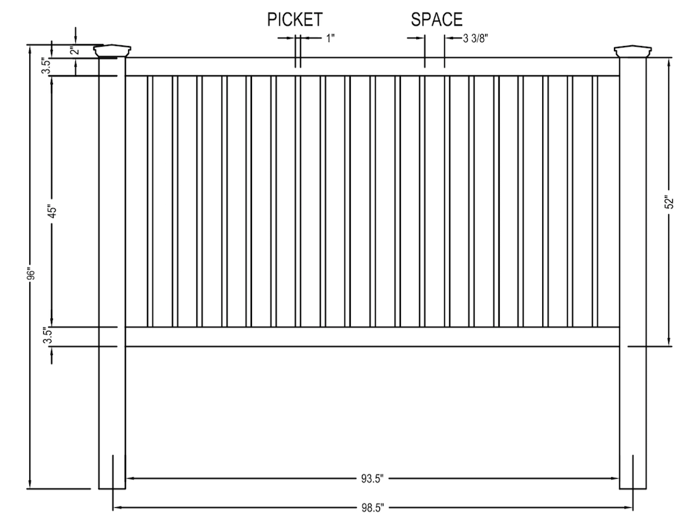 Ornamental Framed Pool Code Style Illusions Fence