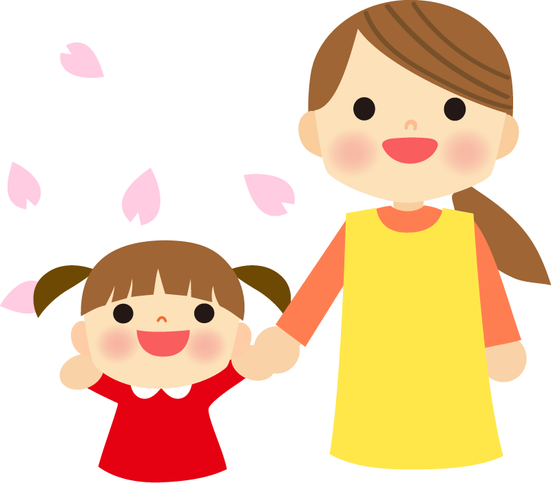 保育園の先生と園児のイラスト [158637477] - イメージマート 桜を見上げる先生と子供のイラスト | 園だより、おたよりで使えるかわいいイラストの無料素材集【イラストだより】